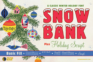 Snowbank Winter Font Duo, a Script Font by Paper Moon Graphic Supply