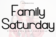 Family Saturday, a Sans Serif Font by FreshTypeINK (Thumbnail 1 of 8)