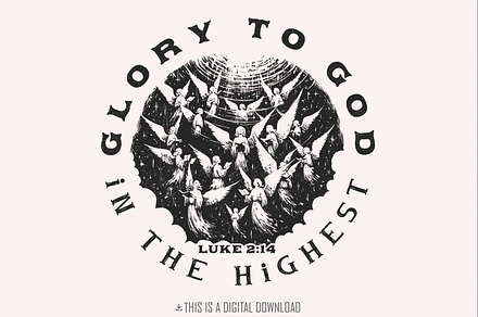 Glory to God PNG, Jesus Christmas, an Illustration by SharpMarketplace