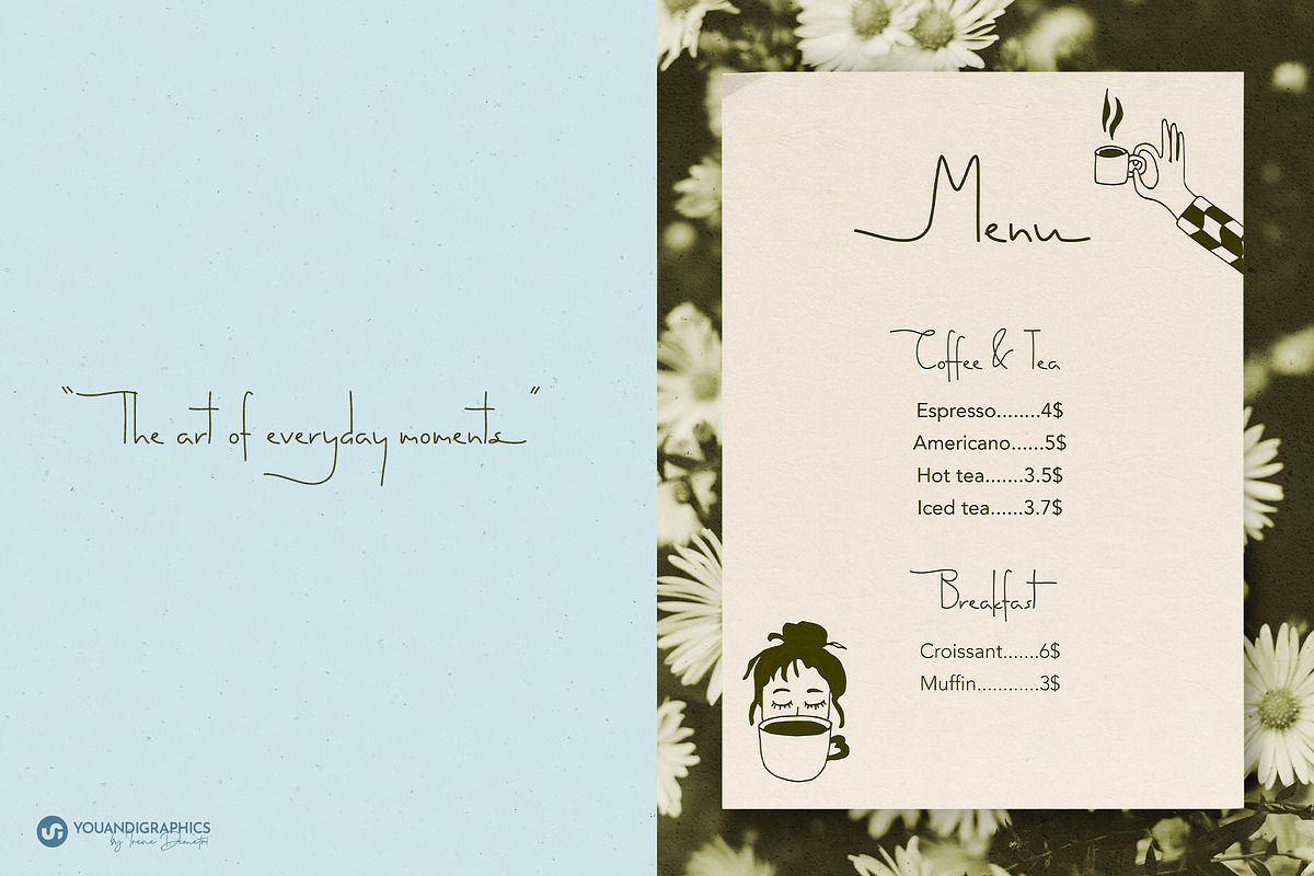 Penny Ellen Playful Handwritten Font, a Handwritten Font by Youandigraphics (Photo 8 of 11)