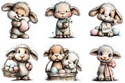 Bunny Lamb Easter Clipart, an Illustration by Sublimation Artist (Thumbnail 7 of 7)