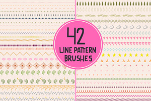 Line Pattern Procreate Brush Set