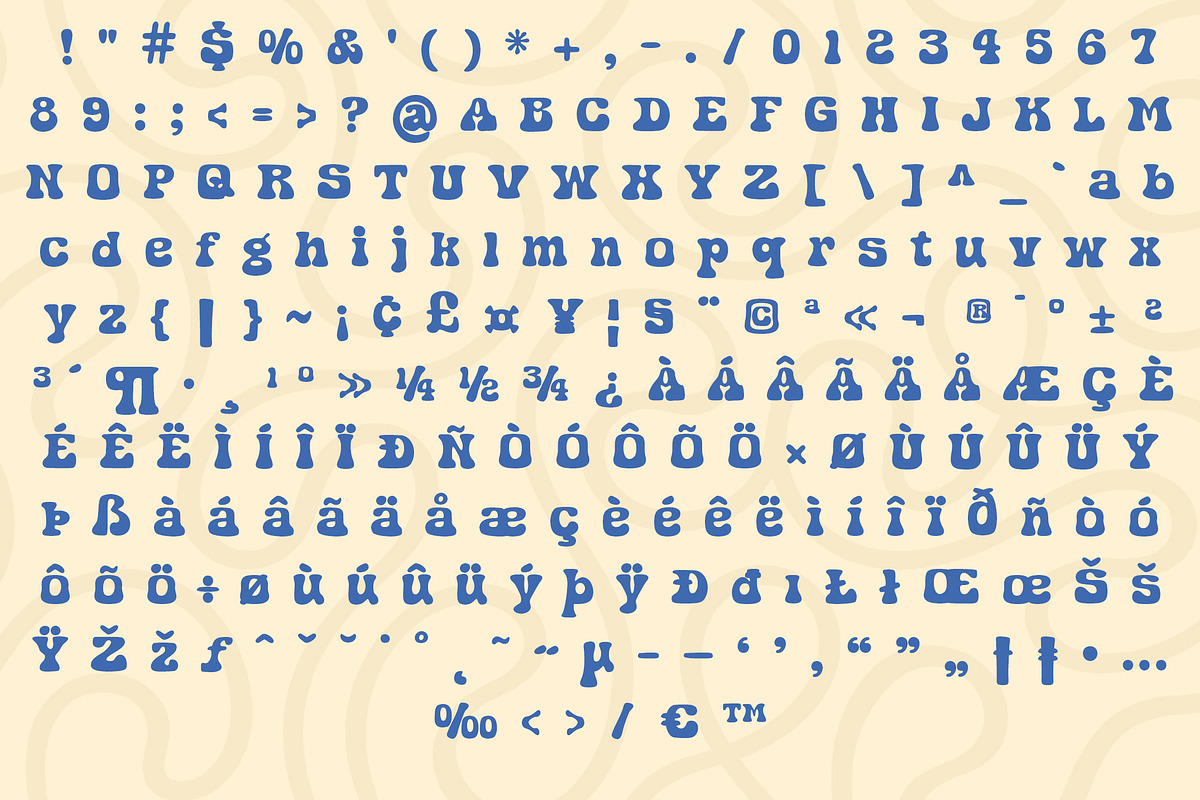 Retro Bold Psychedelic Font, a Handwritten Font by Simetrica Labs (Photo 7 of 11)
