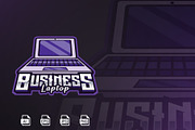 Laptop Mascot Logo Template, a Branding & Logo Template by HasnainGFX (Thumbnail 1 of 3)