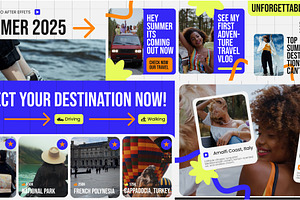 Photo Slide Show Summer Landscape, a Social Media Template by Loin Studio