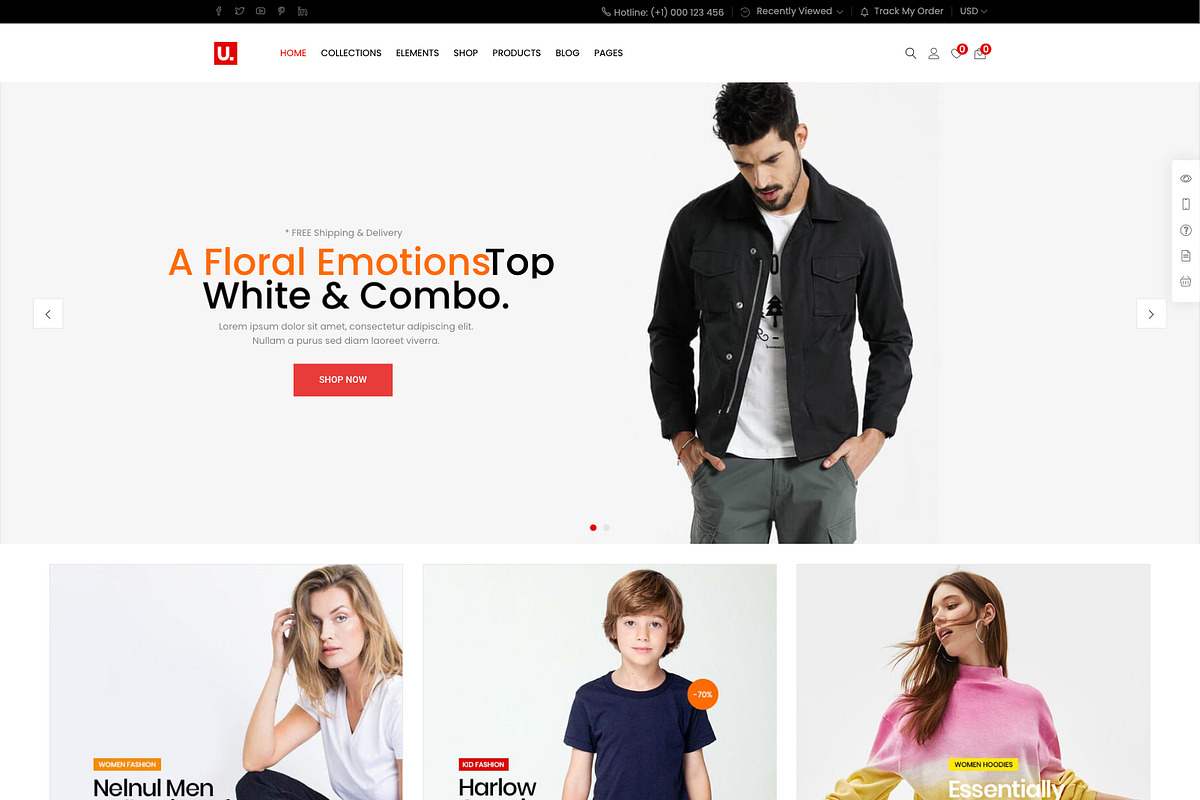 All-in-one WooCommerce WP Theme, a WordPress Template by UInstrument (Photo 3 of 8)