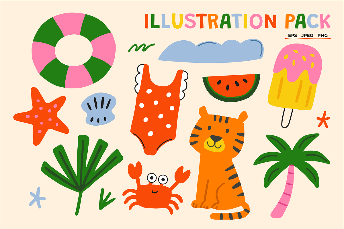 Summer Vibes Illustration Pack!, an Illustration by The Art Lab by Anka F. (Photo 1 of 7)
