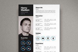 Graphic Designer Resume Template, a Resume Template by Saman Osama