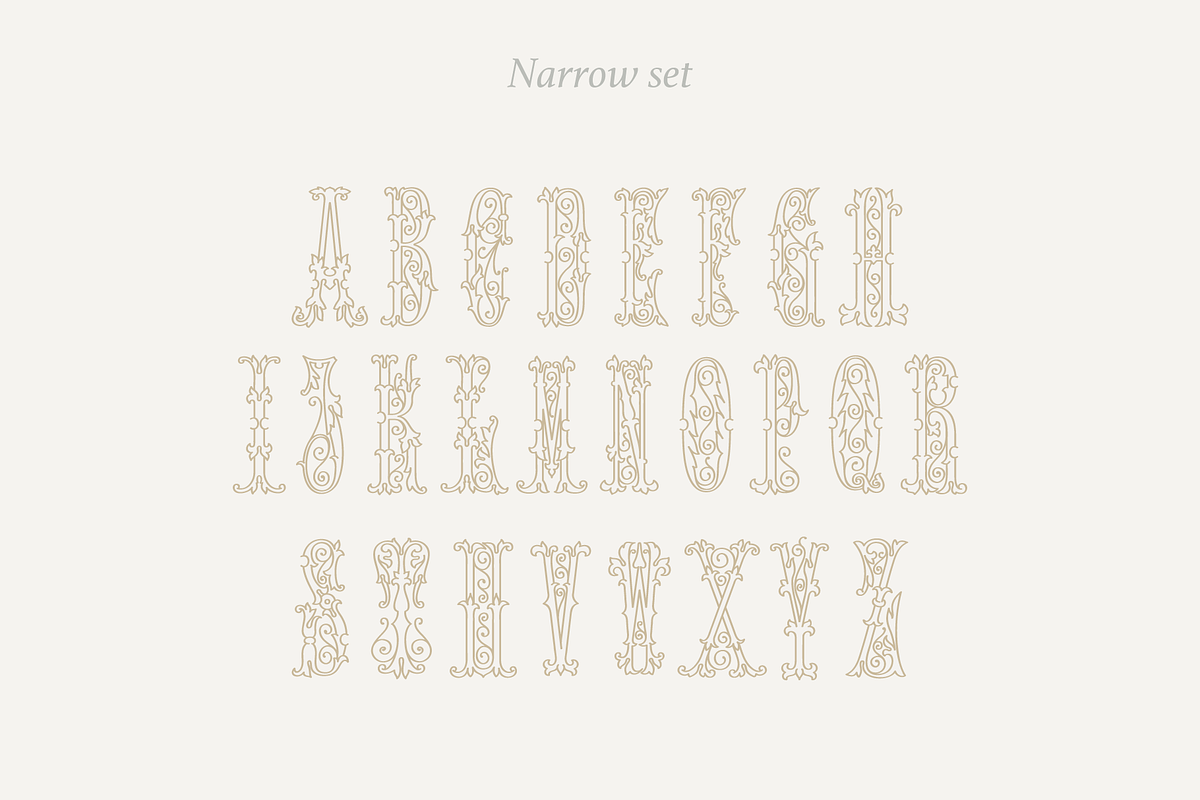Wedding Monograms fonts set, a Serif Font by kaer_shop (Photo 7 of 10)