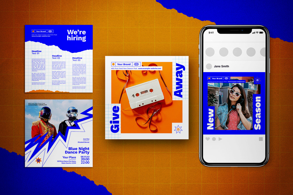 90s Sale Event Social Media Pack, a Social Media Template by The Good Store (Photo 2 of 4)