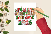 Retro Family Christmas Crew 2026 Png, a Seasonal Illustration by Rose Art (Thumbnail 3 of 4)