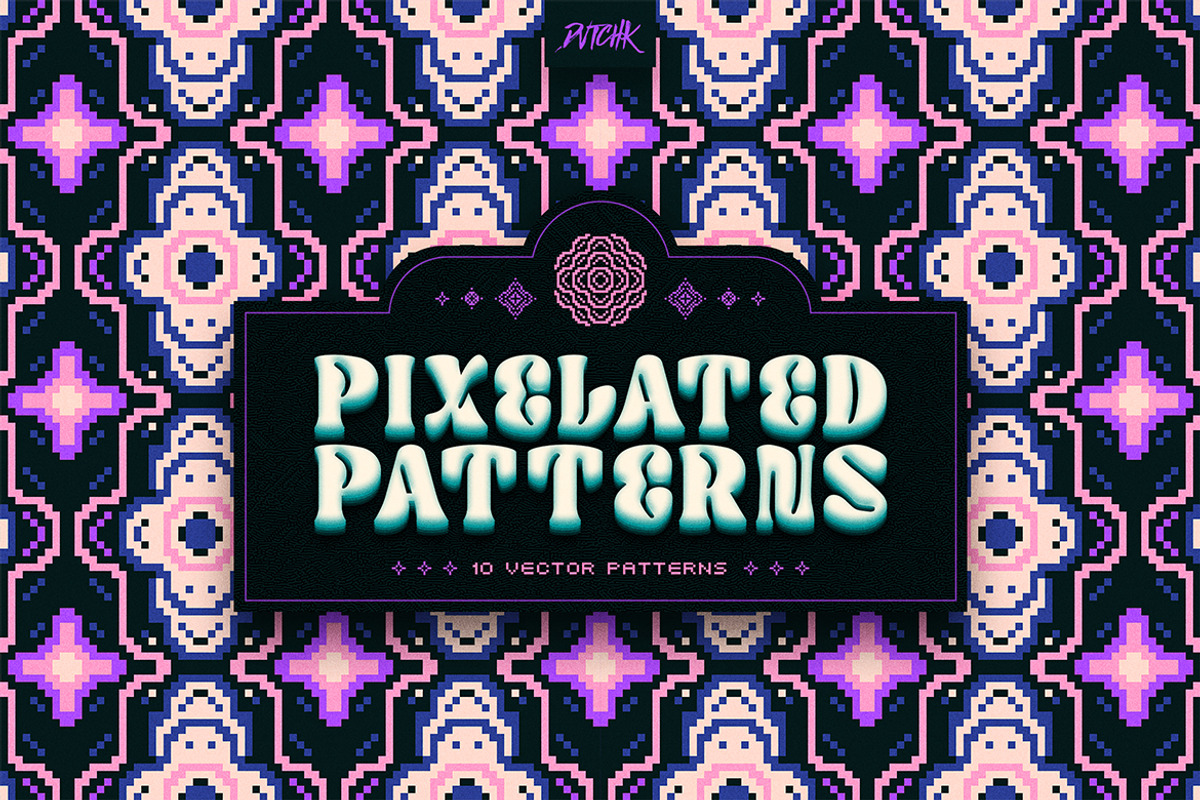 Pixel Mosaic Patterns | Vol. 12, a Pattern Graphic by dvtchk (Photo 5 of 10)