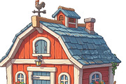 Cozy Rural Building Illustration, an Object Illustration by 3D assets for your awesom (Thumbnail 1 of 3)