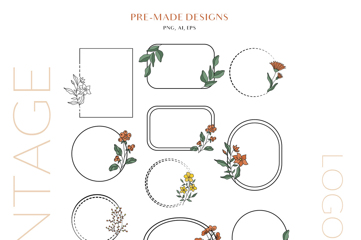 Wildflowers Botanical Line Art, an Illustration by Kaya Fonts (Photo 4 of 18)