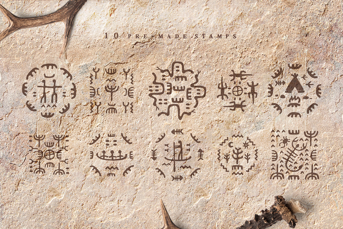 CAVE DRAWINGS & PATTERNS, a Decorative Illustration by Luna Dreams