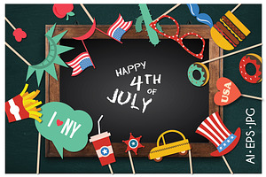 4th of July- Photo Booth Props
