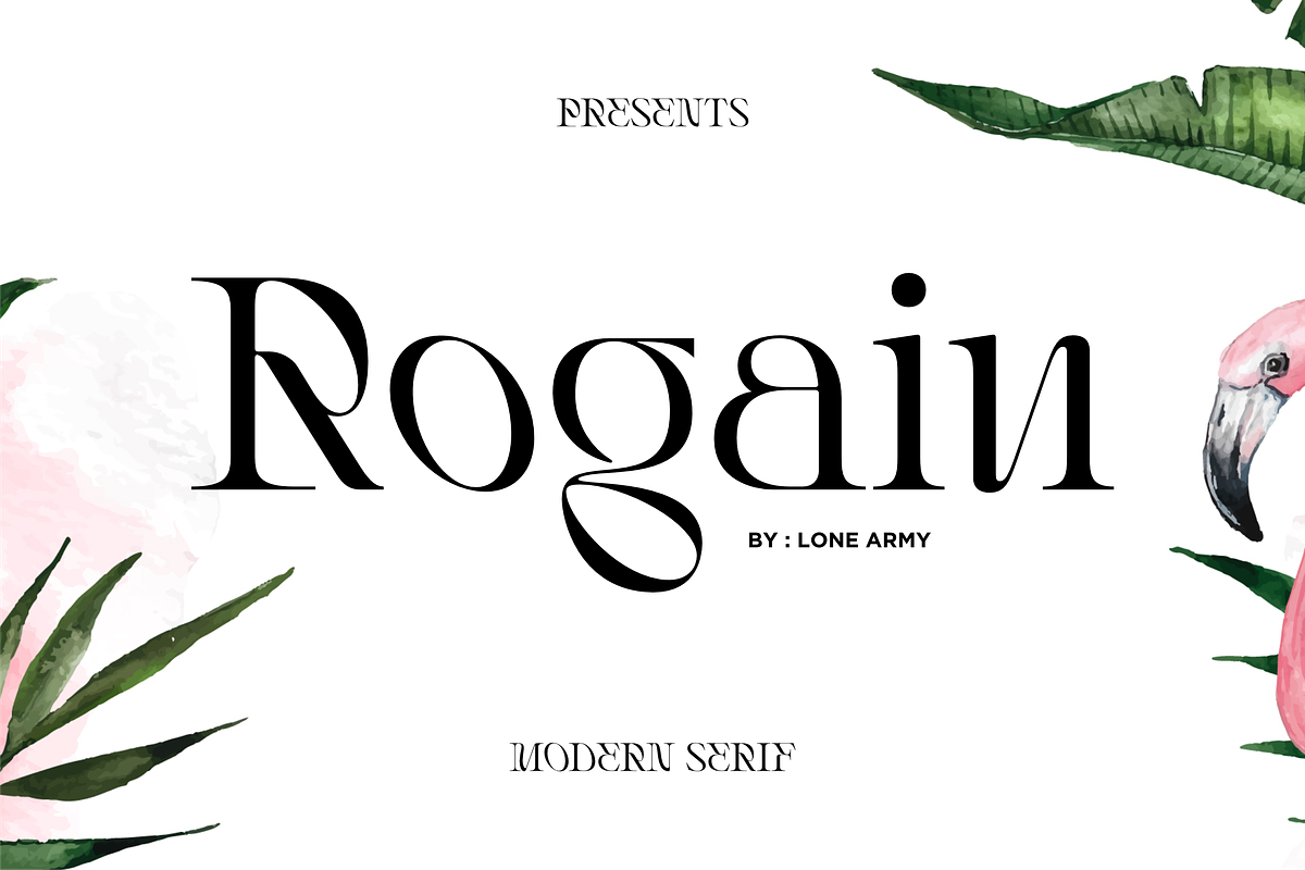 Rogain - Modern Serif, a Serif Font by LoneArmy (Photo 1 of 12)