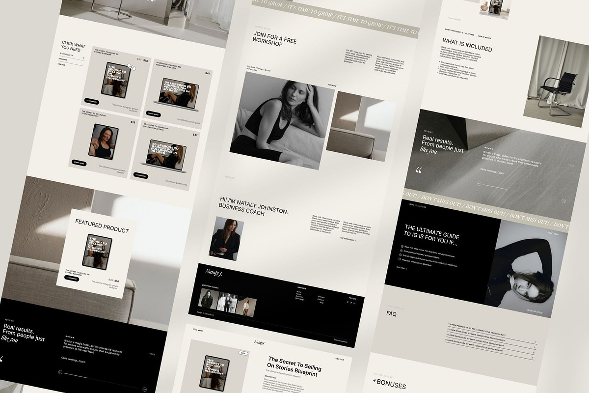 Showit Digital Shop Add-on page, a Landing Page Template by Digital&Chic (Photo 2 of 8)