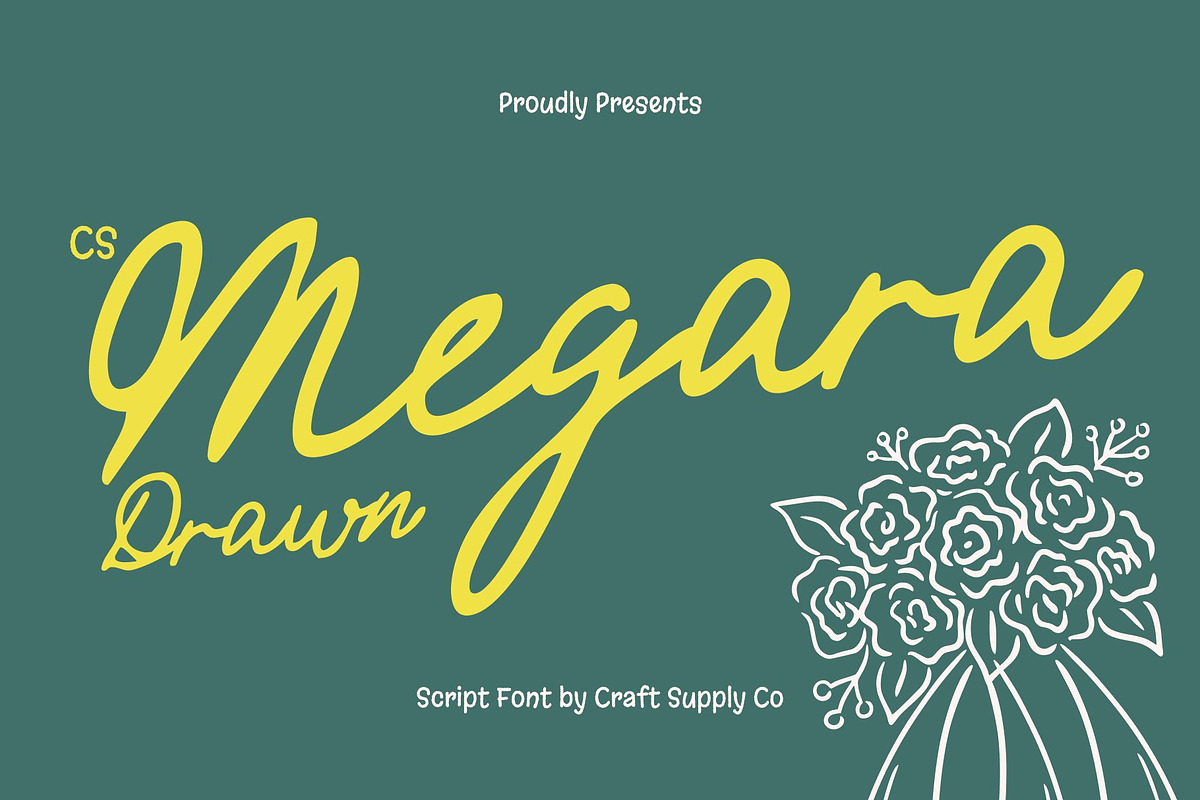 CS Megara Drawn, a Script Font by Craft Supply Co. (Photo 1 of 8)