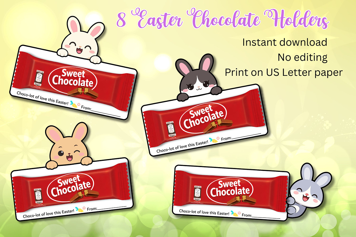 8 Easter Chocolate Holders, a Graphic by Adalin Shop (Photo 1 of 5)