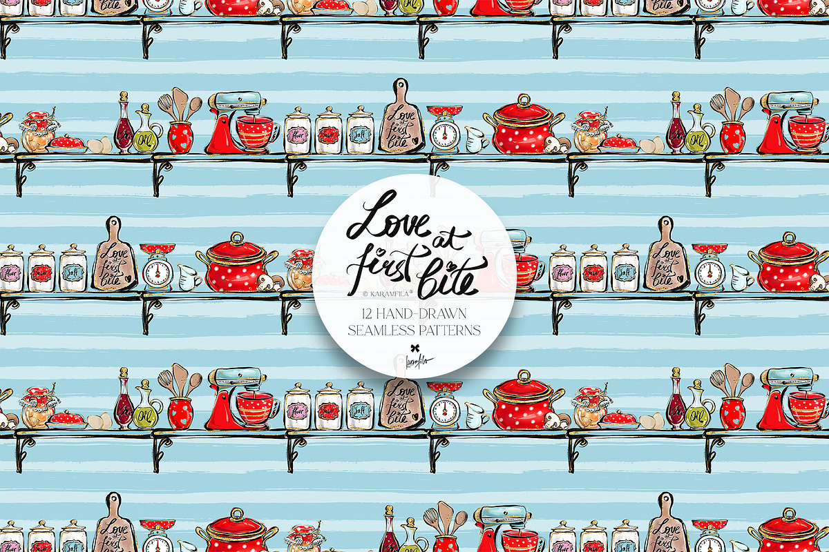 Cooking Kitchen Seamless Patterns, a Pattern Graphic by KaramfilaS (Photo 8 of 17)