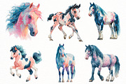 Watercolor Spring Horse clipart, an Illustration by Designworld (Thumbnail 6 of 6)