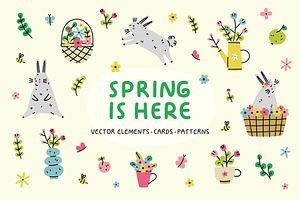Spring is here, an Animal Illustration by meowlyunok