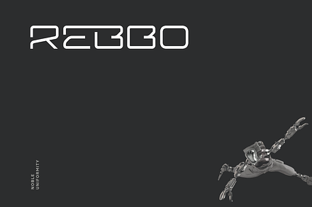 Rebbo Futuristic Tech Font, a Font by baqoos