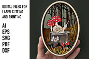 Woodland Mushroom Snail SVG laser, an Object Graphic by HelloWood (Thumbnail 3 of 3)