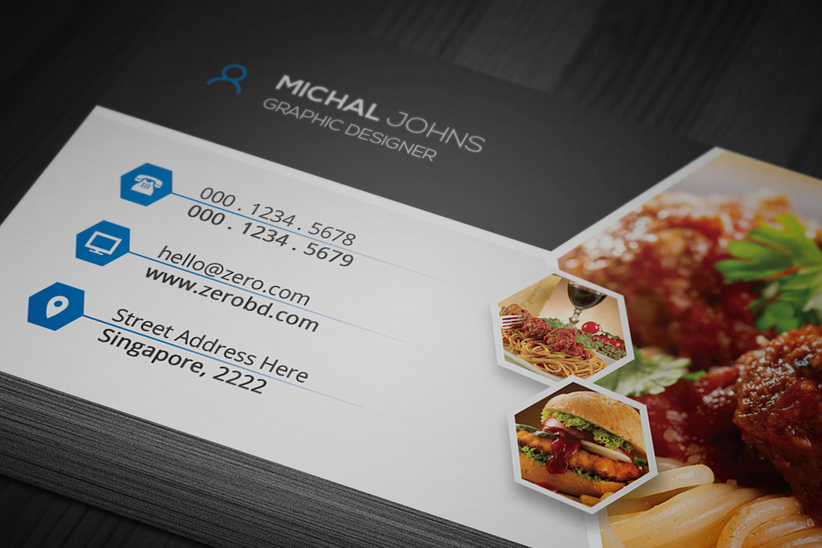 Restaurant Business Cards 2 in 1, a Business Card Template by Genereux Art (Photo 10 of 10)