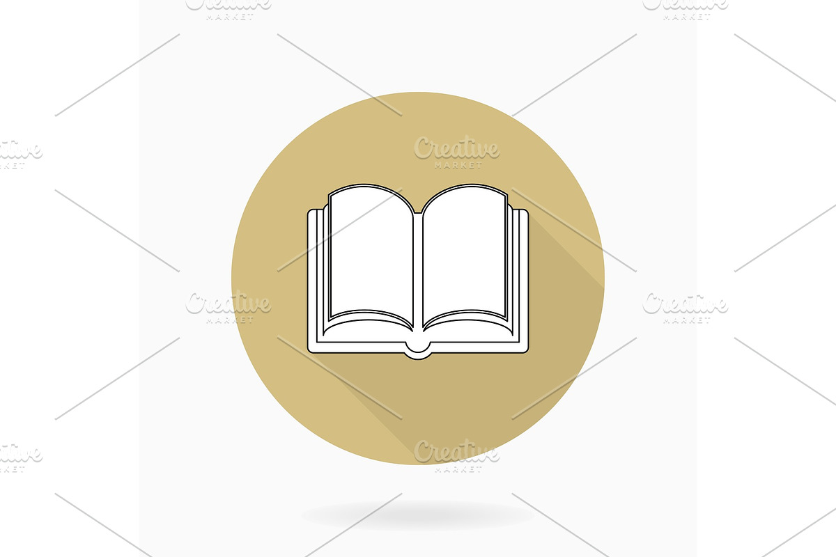 Fine Vector Flat Icon With Book, an Outline Icon by FineArtStudio (Photo 1 of 3)