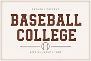 Baseball College – Varsity Sports, a Slab Serif Font by Limited.studio (Thumbnail 1 of 5)