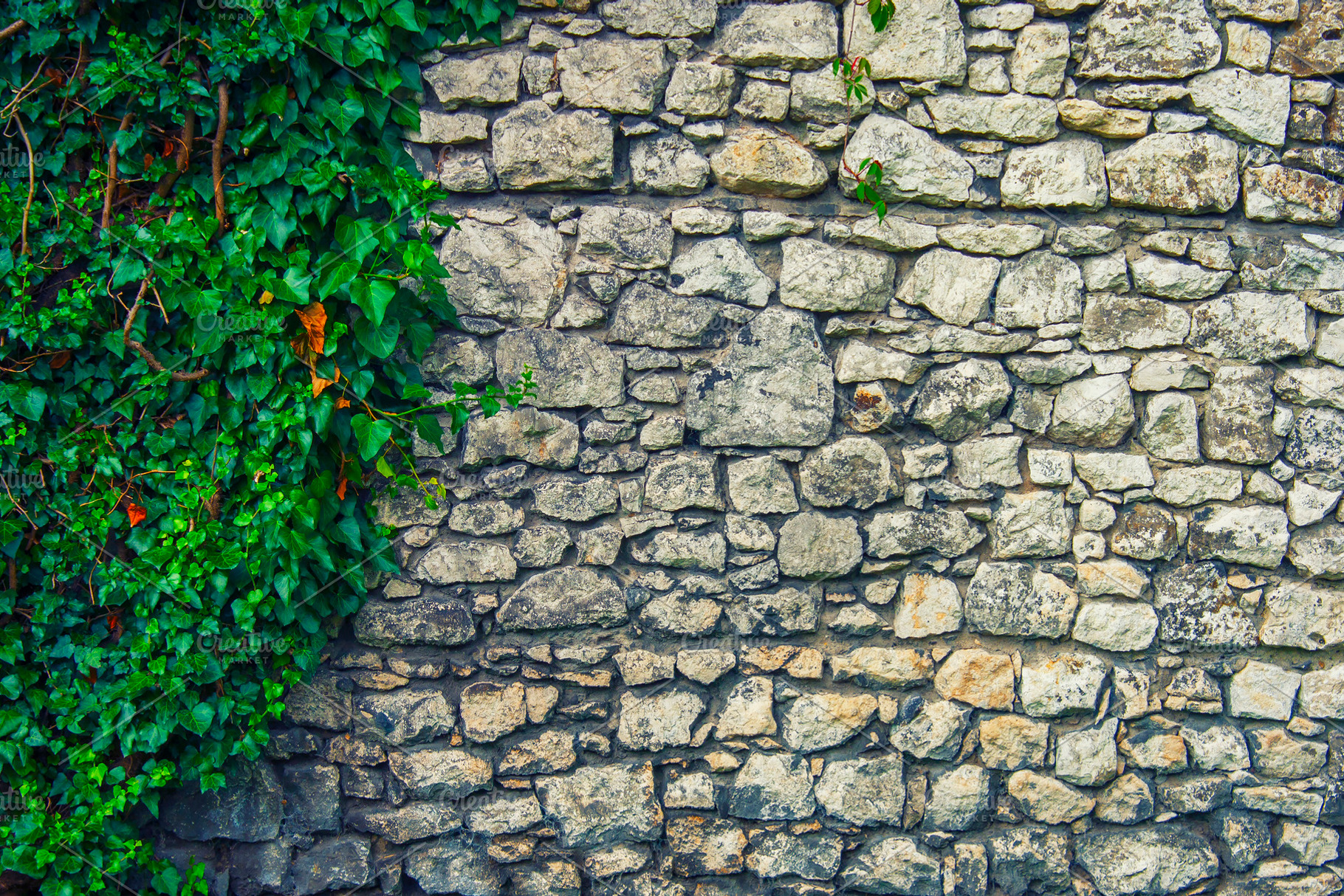 Old stone wall containing wall, stone, and old, a Nature Photo by SergeKa
