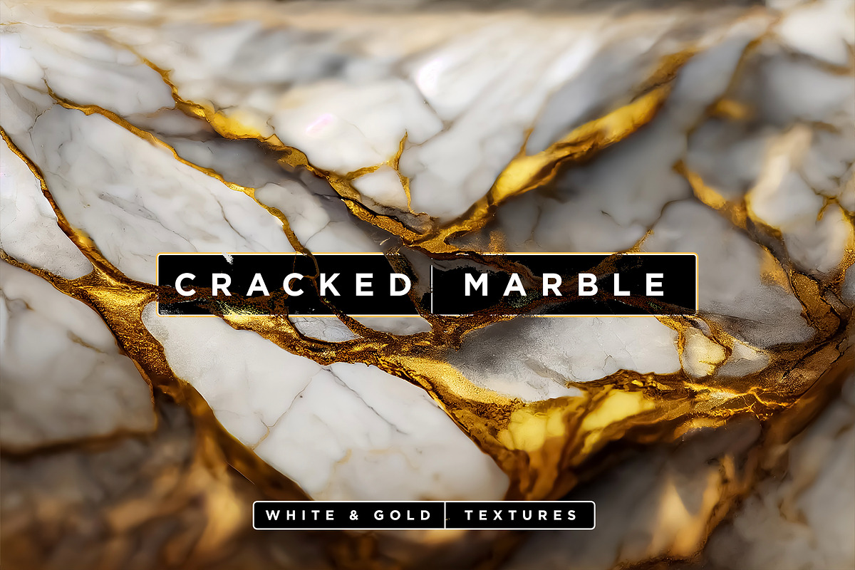White Gold Cracked Marble Textures, a Texture Graphic by Layerform Design Co. (Photo 1 of 4)