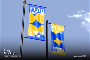 Flag Mockup, an Advertising Mockup by Permadi Creative