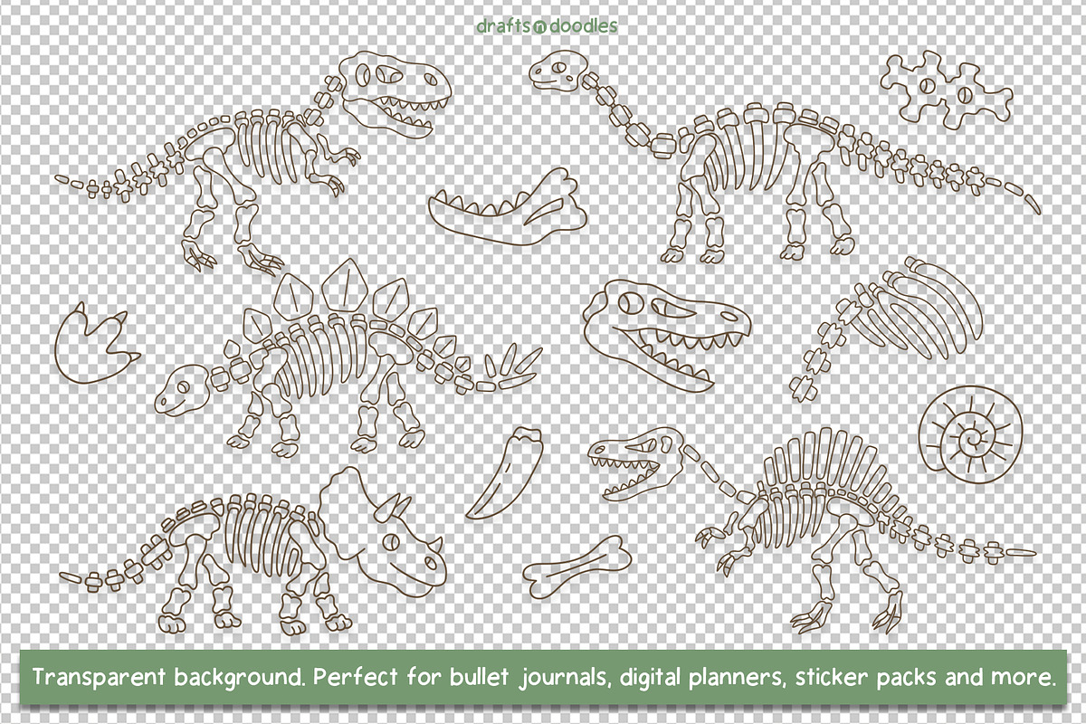 Dinosaur Days Clipart and Patterns, a Pattern Graphic by Drafts n Doodles (Photo 9 of 20)