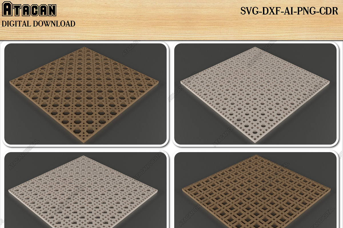 Seamless Rattan Cane Patterns SET