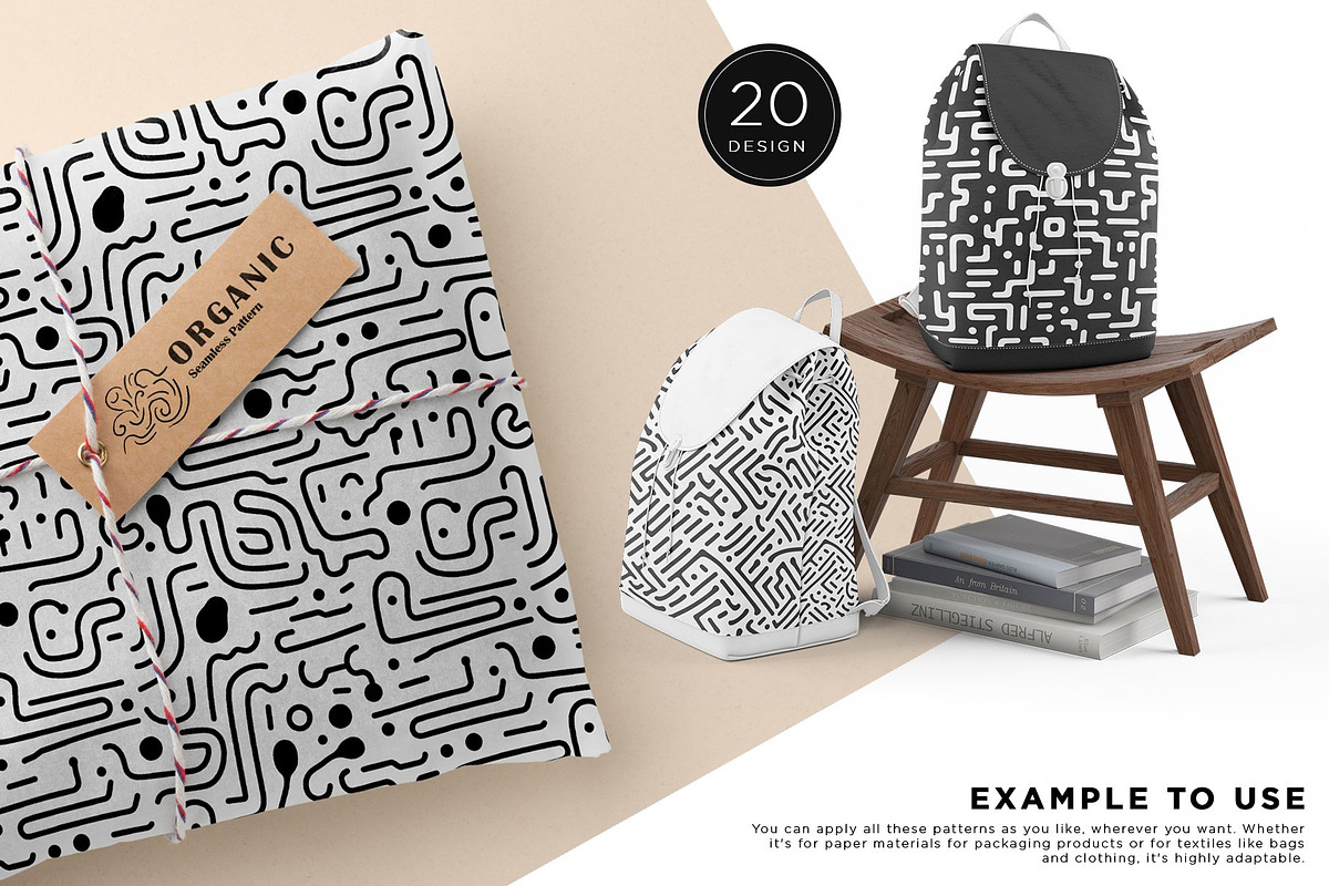 Chic Monochrome Pattern Sets, a Pattern Graphic by Vibrand Studio (Photo 3 of 12)