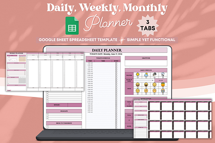 All-in-One Planner Template, a Templates & Theme by bellaROSEworkshop