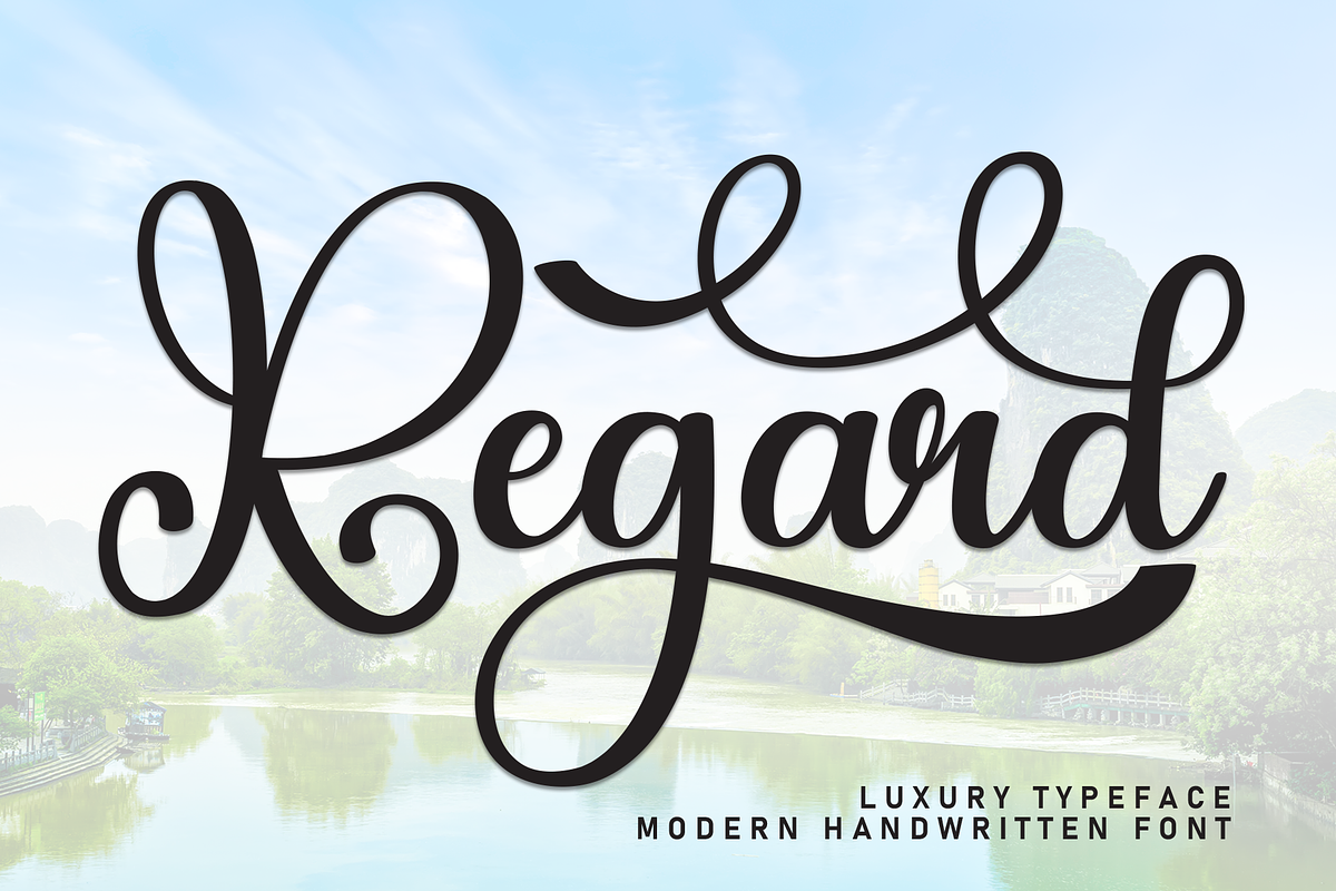 Regard | Script Font, a Handwritten Font by Scratchones (Photo 1 of 9)
