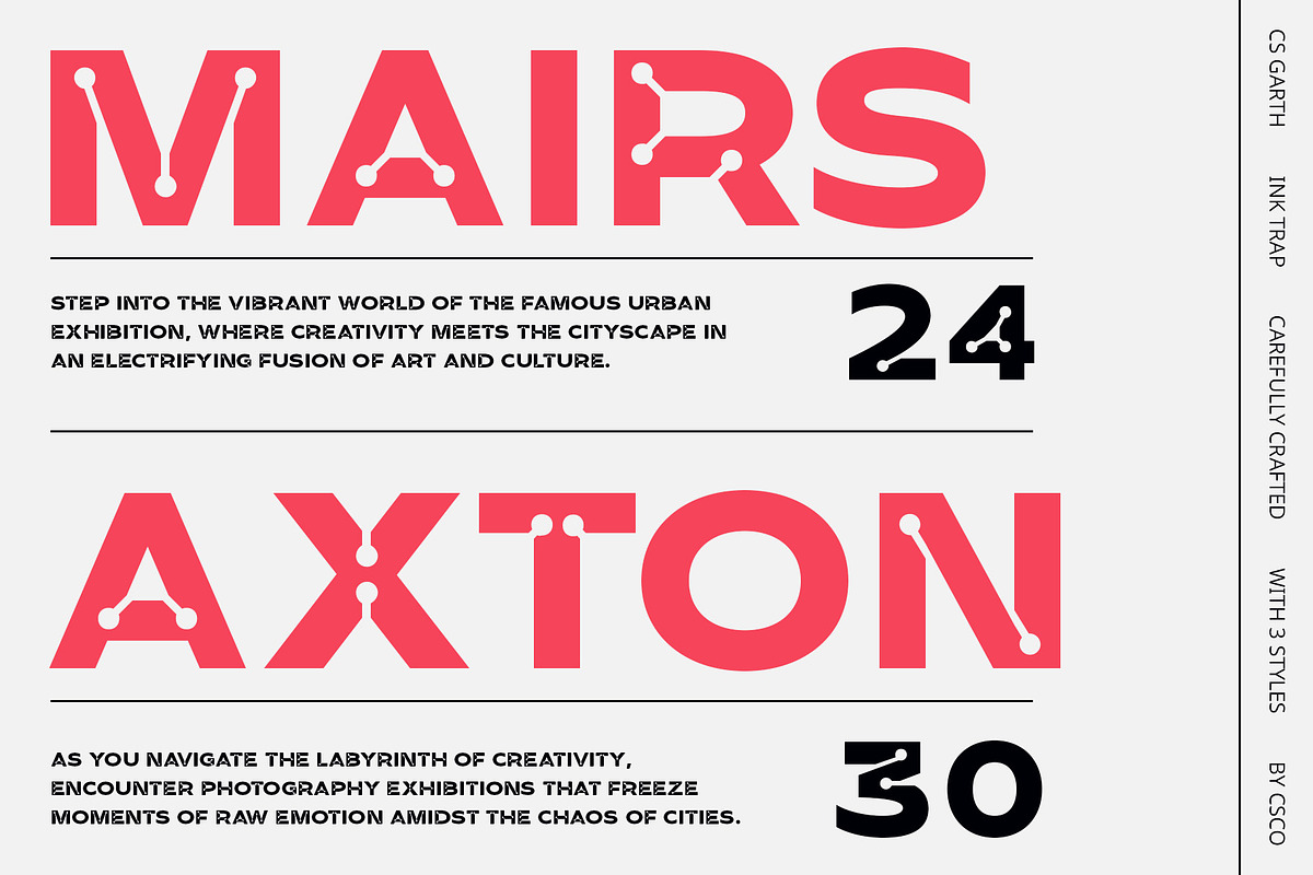 CS Garth – Inktrap Font, a Sans Serif Font by Craft Supply Co. (Photo 5 of 8)