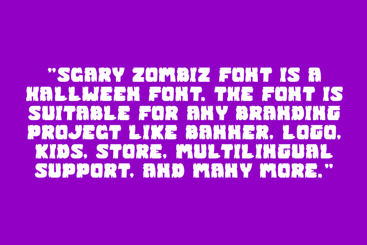 Scary Zombiz - Halloween Font, a Blackletter Font by QR Design Studio (Photo 5 of 7)