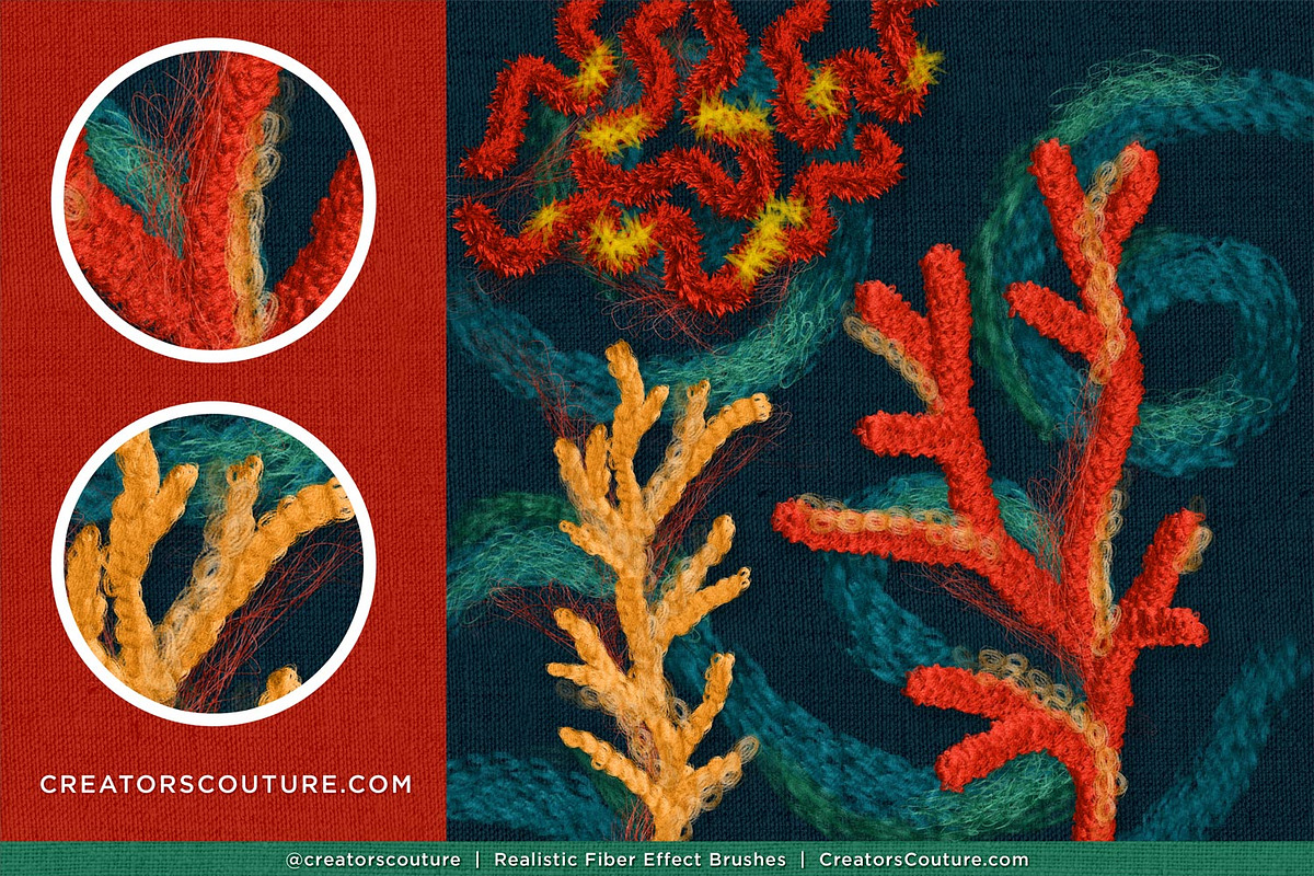 Realistic Fiber Effect Brush Studio, a Brush Add-On by Creators Couture (Photo 4 of 25)