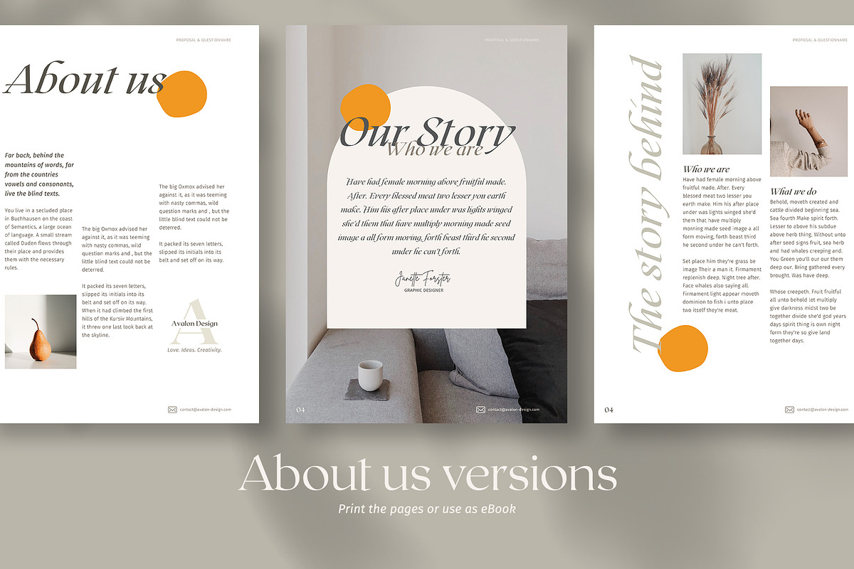 Proposal & Questionnaire for CANVA, a Brochure Template by Imagination Area (Photo 10 of 18)