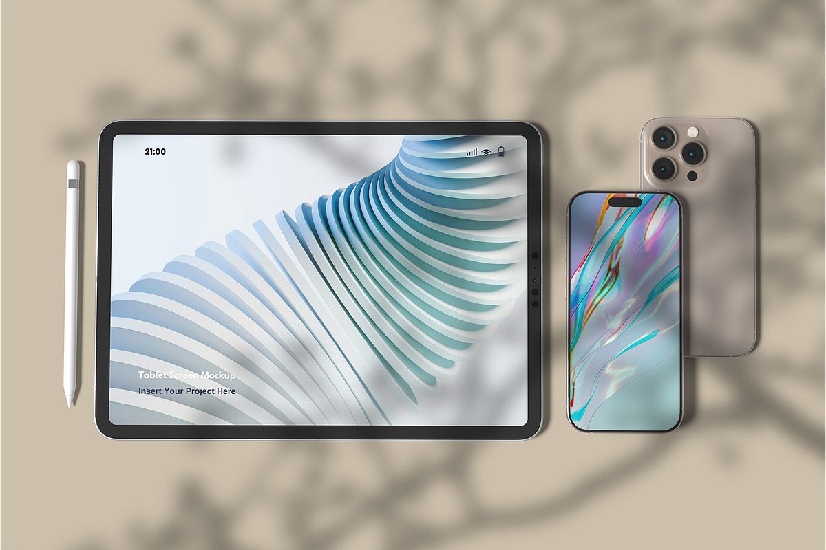 Tablet & Phone Mockup, a Device Mockup by lamorastudio (Photo 4 of 8)