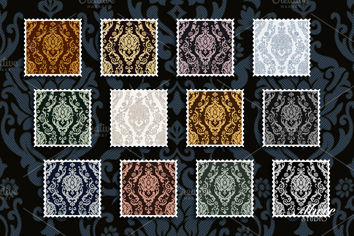 Damask Vector Seamless Pattern, a Pattern Graphic by Alwee Studio (Photo 7 of 7)