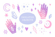 Magic hands and crystals set, an Object Graphic by kondratya (Thumbnail 5 of 9)