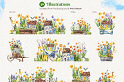 Daffodils  Houses, a Decorative Illustration by Watercolor by Tonia Tkach (Thumbnail 7 of 9)