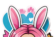 Bunny Girl Stickers — 50 PNG, a Person Illustration by ETARA by Mea Hau (Thumbnail 6 of 17)