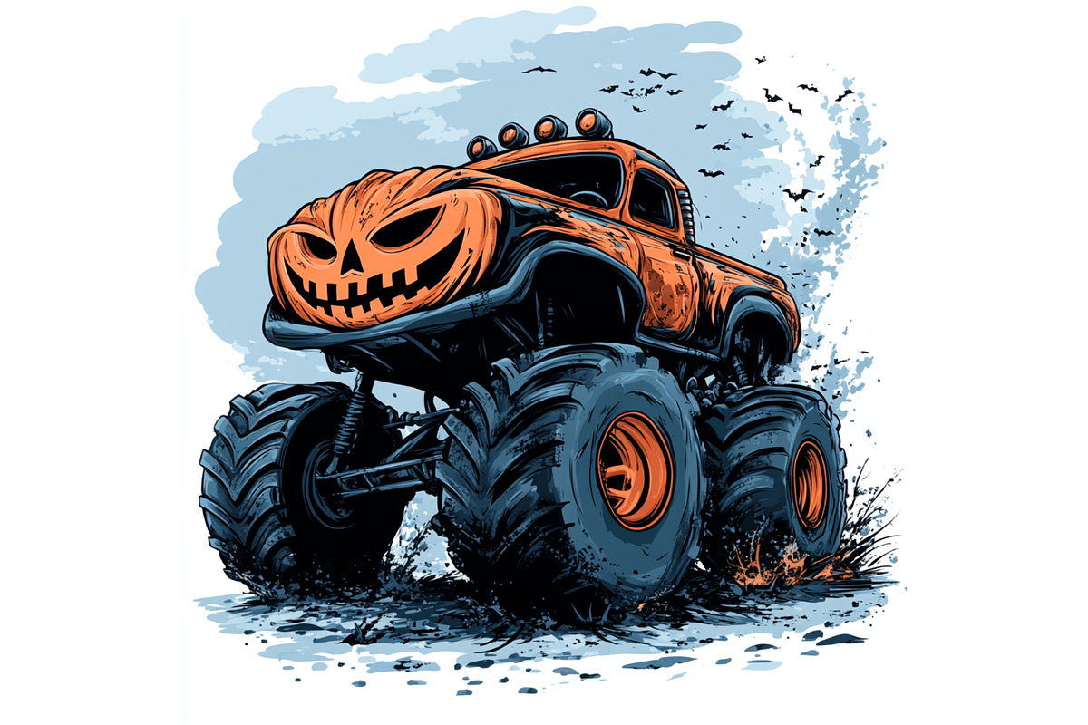 Prompt Monster Truck Clipart, a Decorative Illustration by Creative design (Photo 6 of 7)